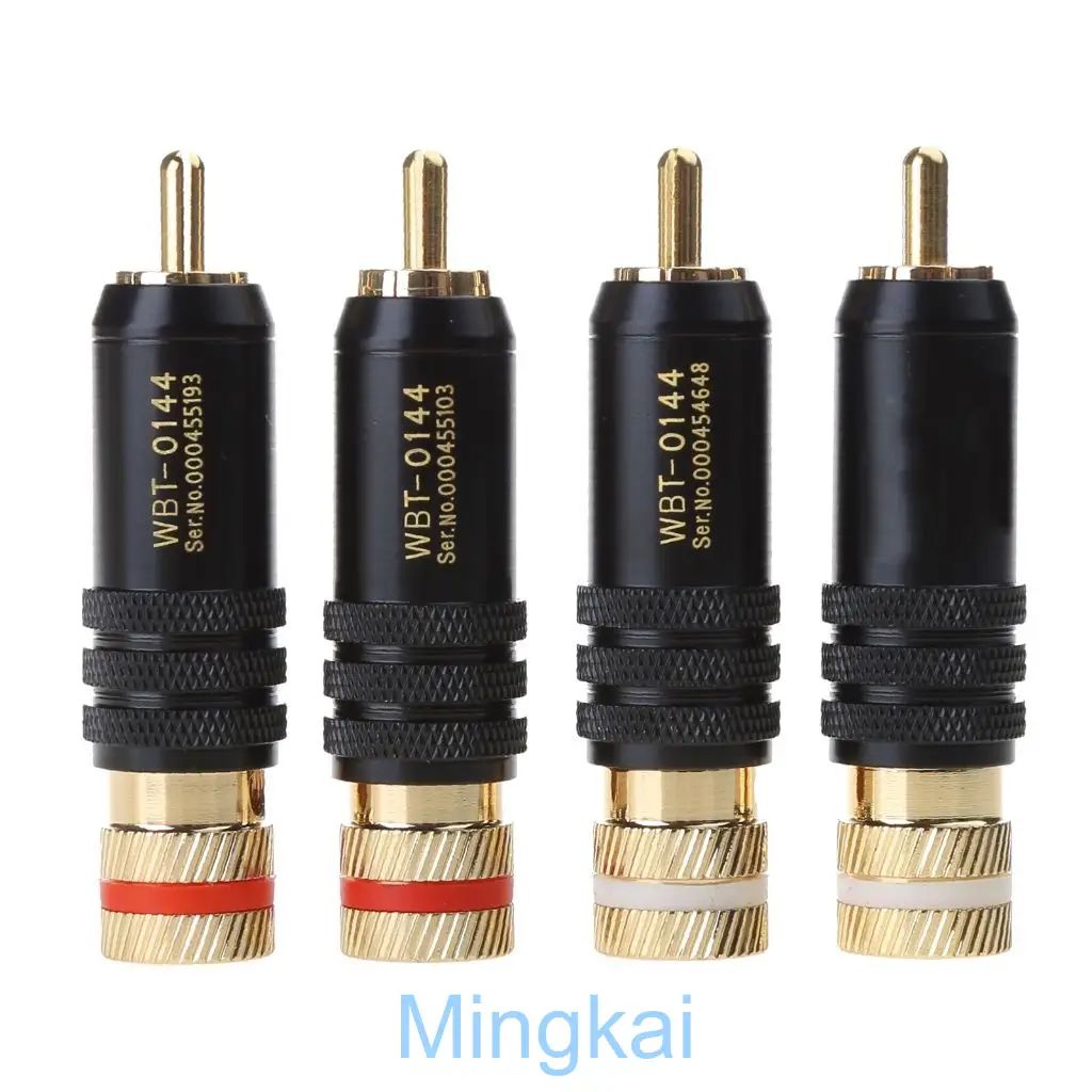 4 шт. RCA разъемы WBT-0144 (золотые, красные и белые), Артикул: 5556852135