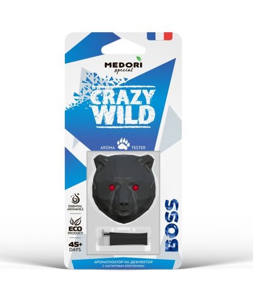 Ароматизатор на дефлектор CERAMIC, 3D голова медведя BOSS