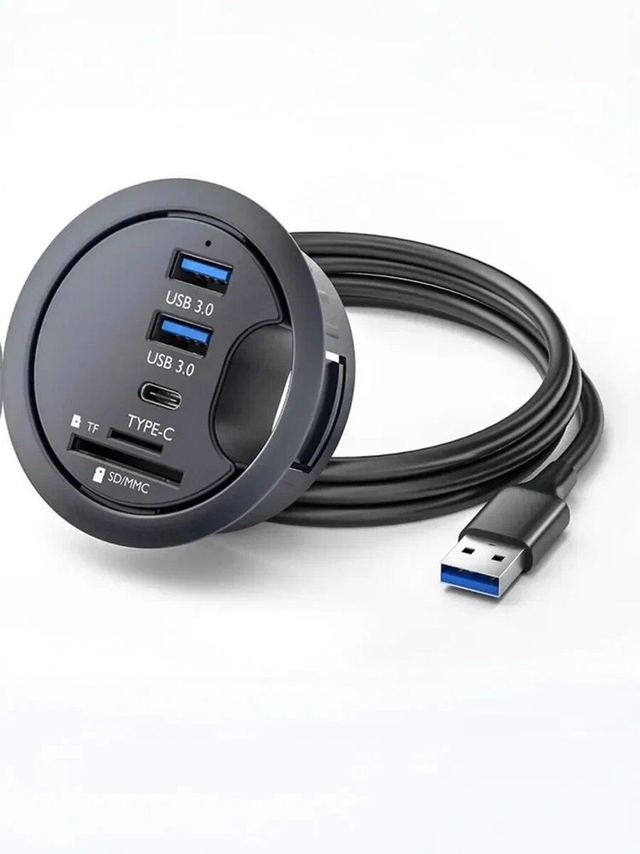 USB Hub 3.0 концентратор SD/TF USB-C 2 порта USB станция для чтения карт microSD для настольных ПК