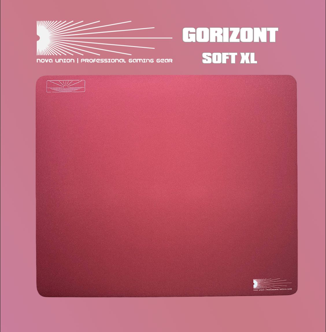 Профессиональный игровой коврик для мыши Nova Union-GORIZONT Soft XL Red Gvozdika