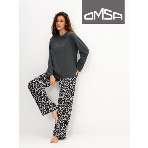 фото Пижама omsa omd 0243d animale, размер 42, серый