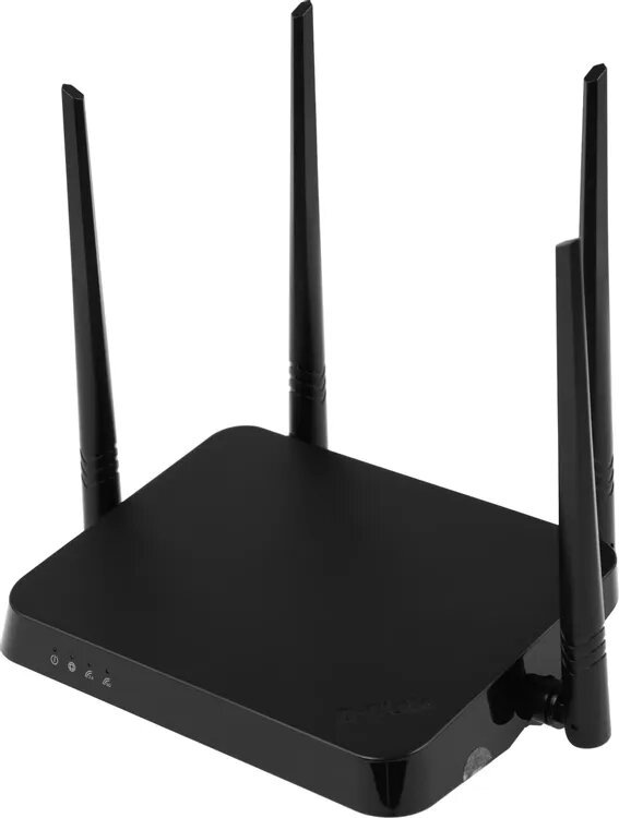 Wi-Fi роутер D-Link DIR-822/RU, Wi-Fi 5, AC1200, 2.4/5ГГц, 4 LAN, черный