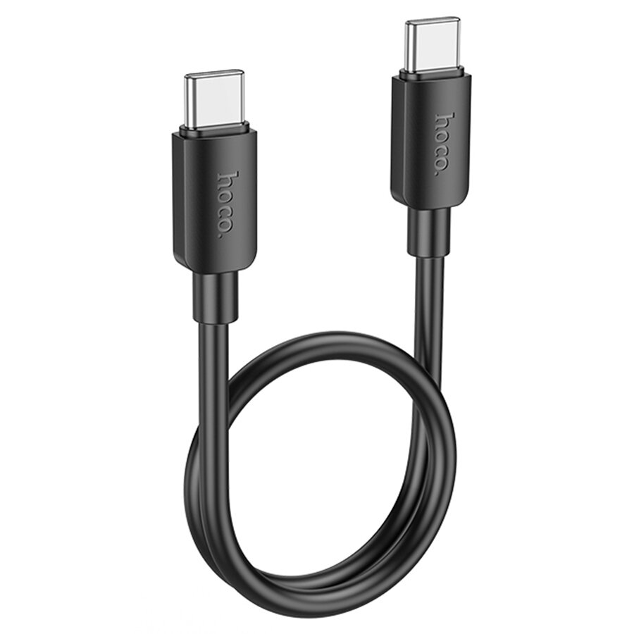 Кабель HOCO X96 Hyper PD60W USB Type-C на USB Type-C, ток до 3А, черный (25 см)
