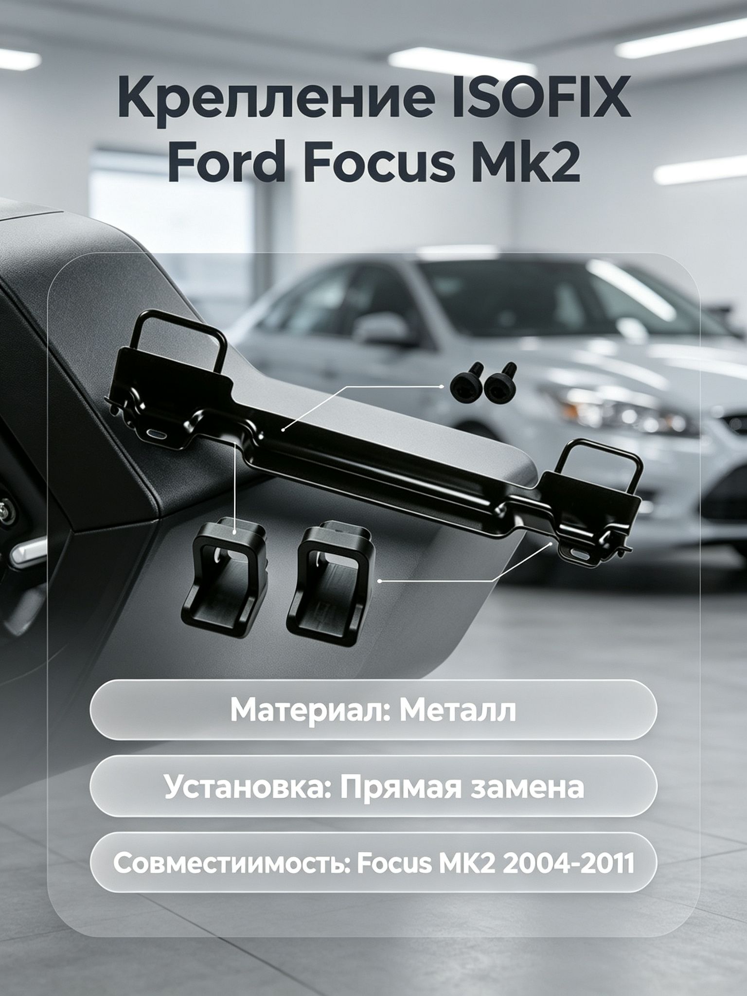 Монтажный комплект Крепления Крепления IsoFix детского удерживающего устройства подходит для Focus MK2 04-11 1357238