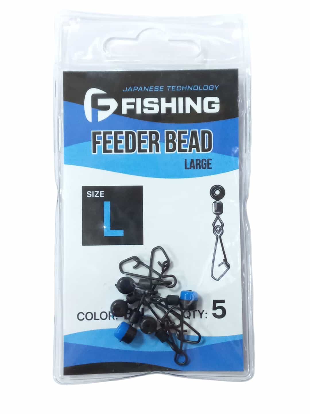 F-FISHING Вертлюг фидерный скользящий Feeder Bead L 5шт