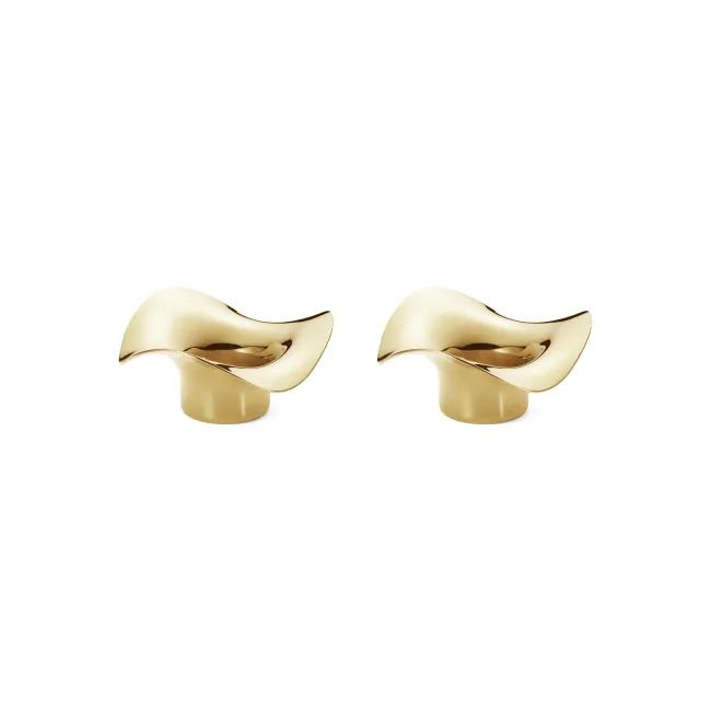 Набор из 2 подсвечников Georg Jensen Cobra, 11см, цвет золото