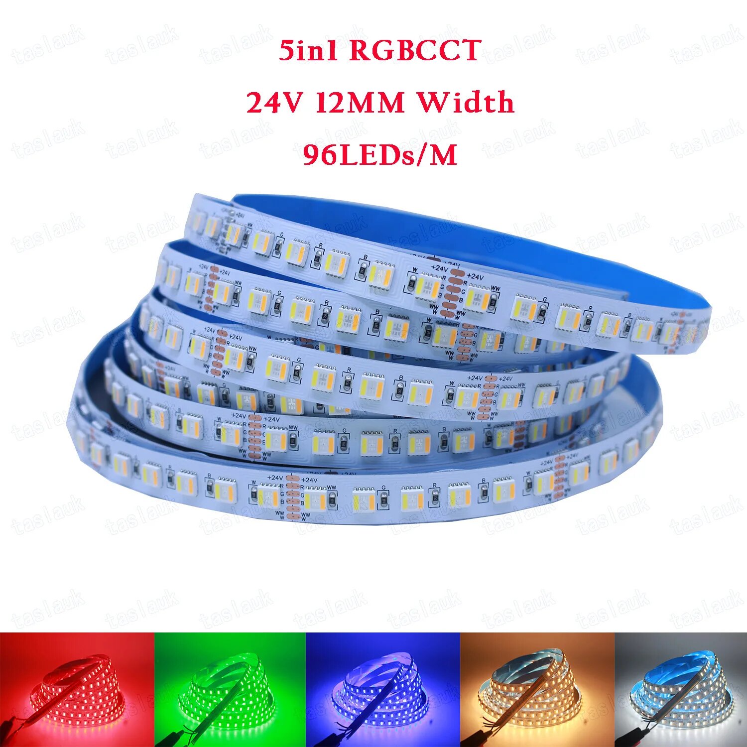 Светодиодная лента RGB CCT 24V 5M 96LEDs IP20