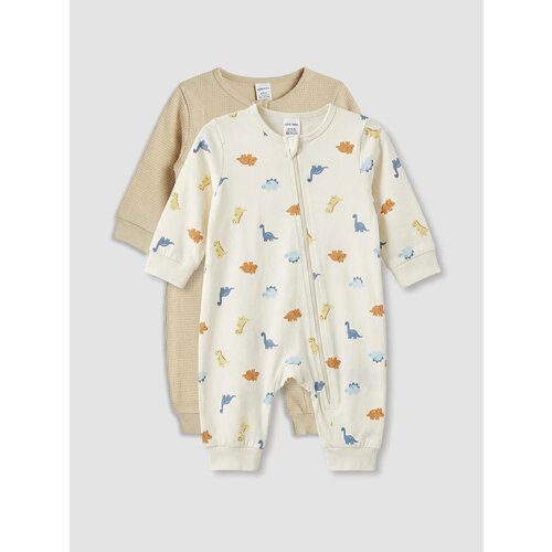 Комбинезон LC Waikiki, открытая стопа, комплект из 2 шт., размер 18-24 месяцев, beige