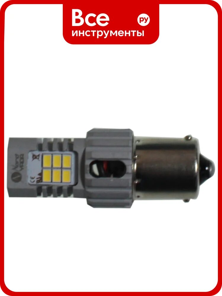 Светодиод Nord-Yada 9-18V BA15S P21W 1156-3020-24SMD (150/180) 2.05A 1750Lm 24W обманка белый 909309