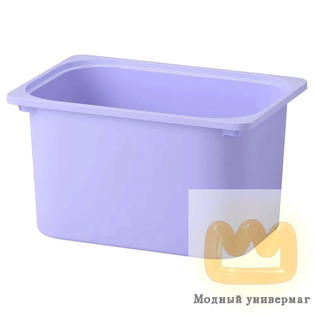 IKEA Коробка для хранения длина 30 см, ширина 42 см, высота 23 см 1 шт, сиреневый