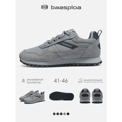 фото Кроссовки baasploa vintage running, размер 42, светло-серый