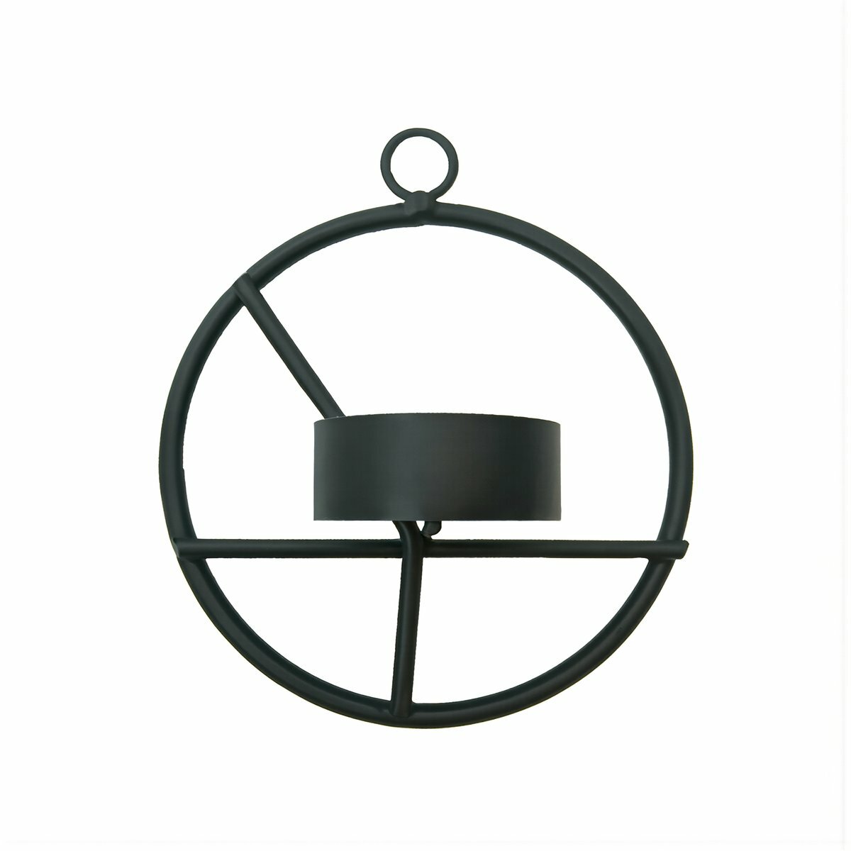 Подвесной подсвечник для стены современный минималистичный дизайн для интерьера гостиной декора дома и подарков черный круглый аксессуар, Черный вариант А