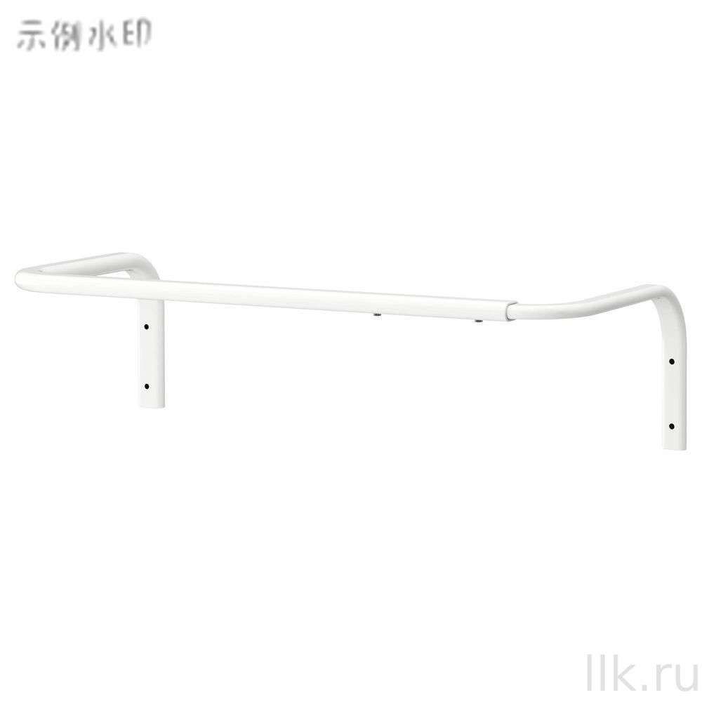 IKEA Вешалка настенная, 90х26х16 см, настенная вешалка для прихожей и ванной комнаты, стальная конструкция с крюком
