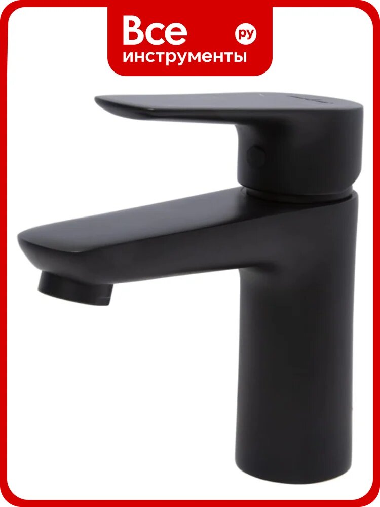 Смеситель для раковины MIXLINE 35k ML14-04BL б/отв п/гайку черный без подводки 556600