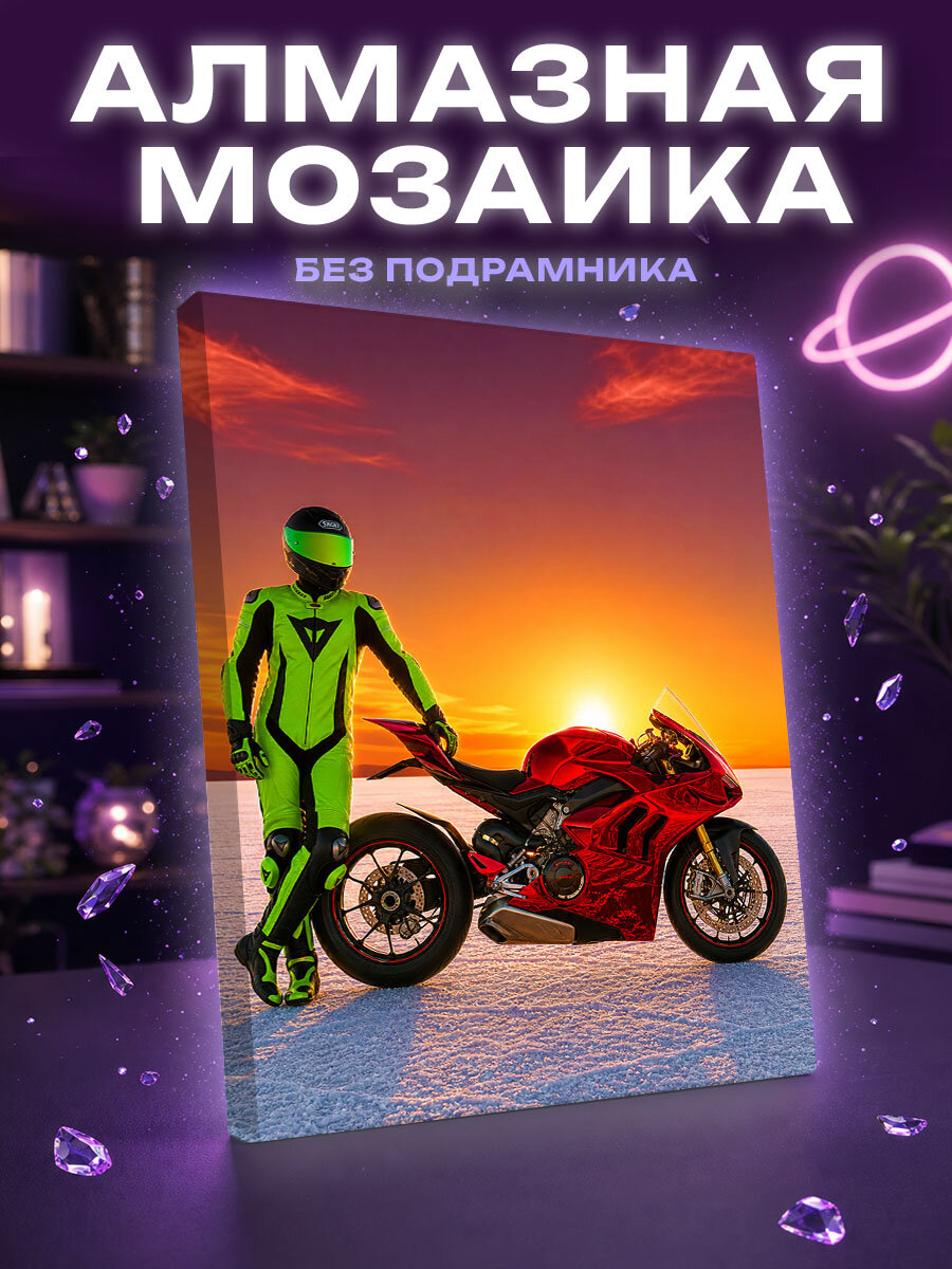 Алмазная мозаика Рубиновая скорость на солончаке