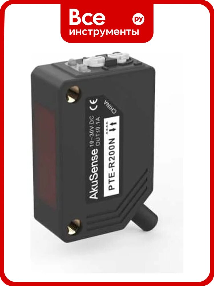 Оптический датчик ретрорефлекторный AKUSENSE PTE-R300P-WT Sn=3000 мм PNP NO/NC (Програм) 10.30DC кабель с разъемом М8 07-00044191