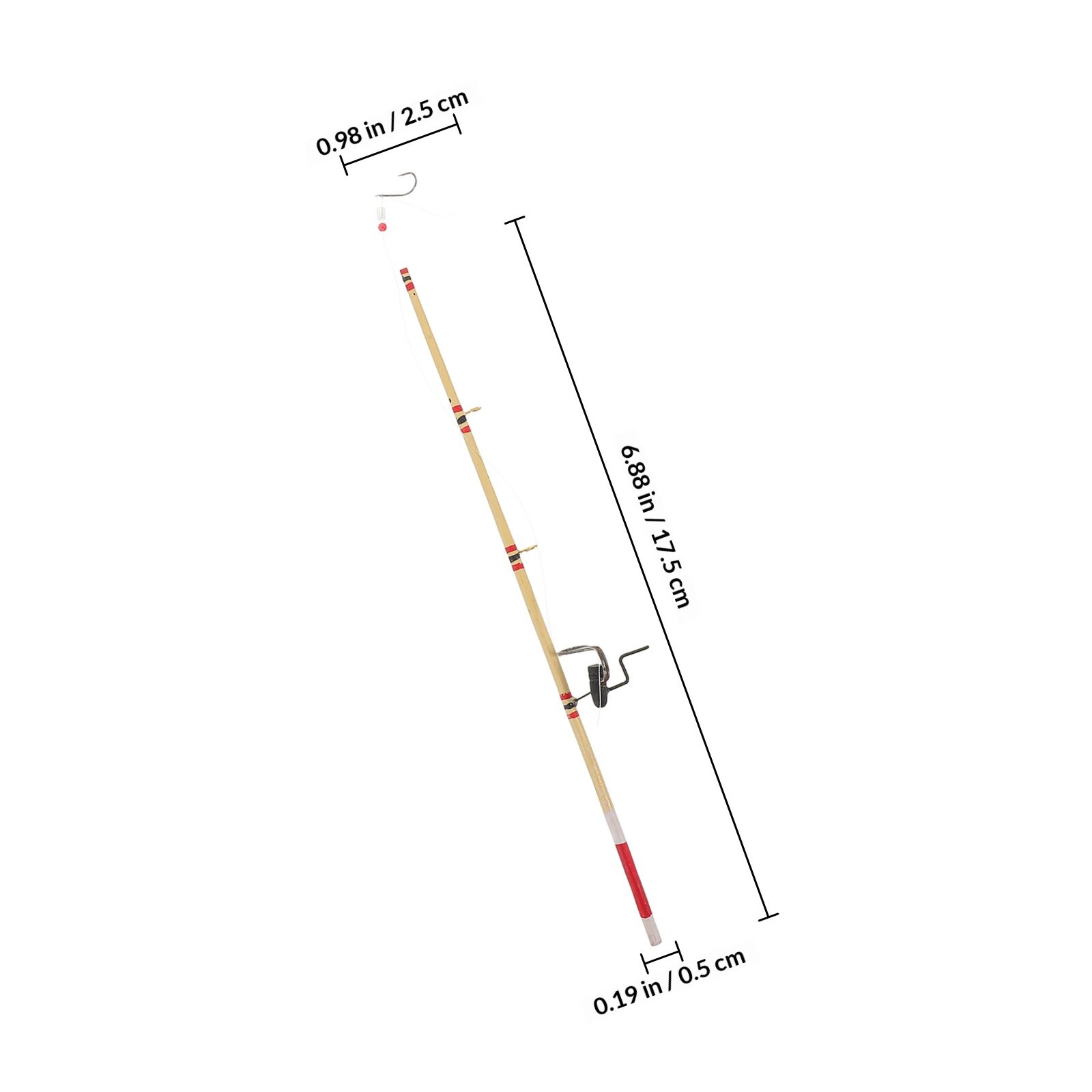 Декоративная Удочка Для Мини Дома В Камуфляжном Цвете Размер 17.50X2.50X0.50Cm