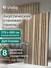 Акустическая реечная стеновая панель Дуб Сонома 2780х600х9мм, набор 8 шт