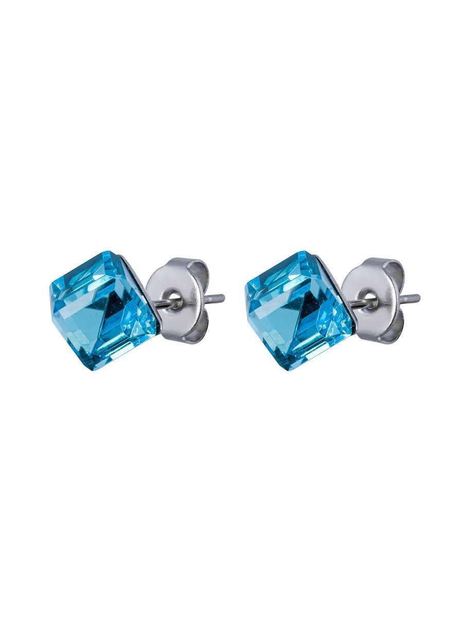 Серьги пусеты Fiore Luna, кристаллы Swarovski