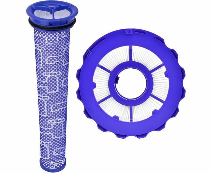 Сменных фильтра для пылесоса Dyson DC40: фильтр после двигателя и фильтр перед двигателем.