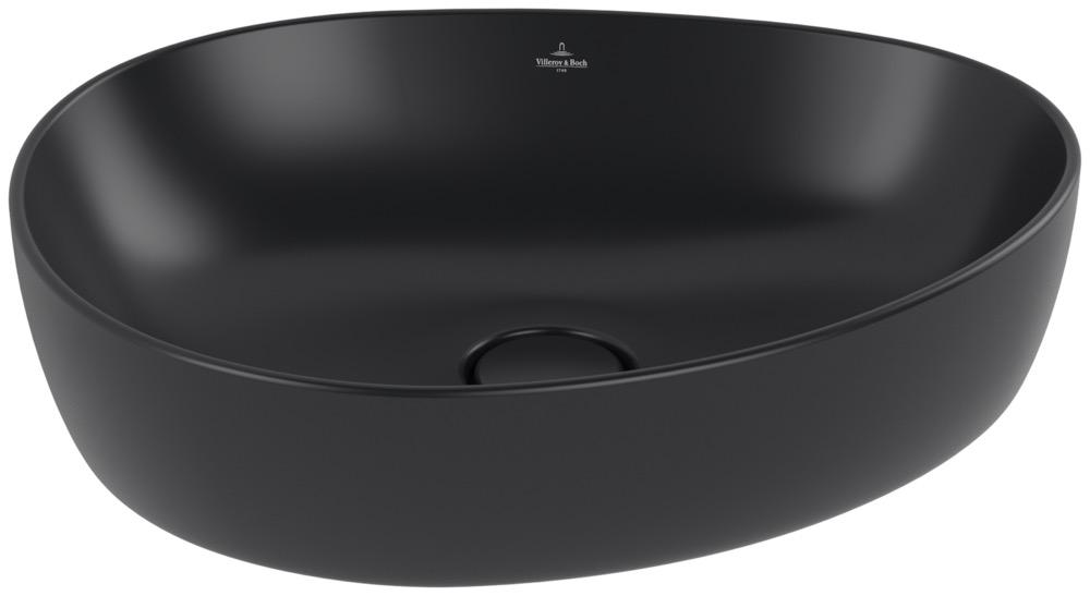 Раковина накладная Villeroy Boch Antao 51 4A7351R7 pure black, titanceram