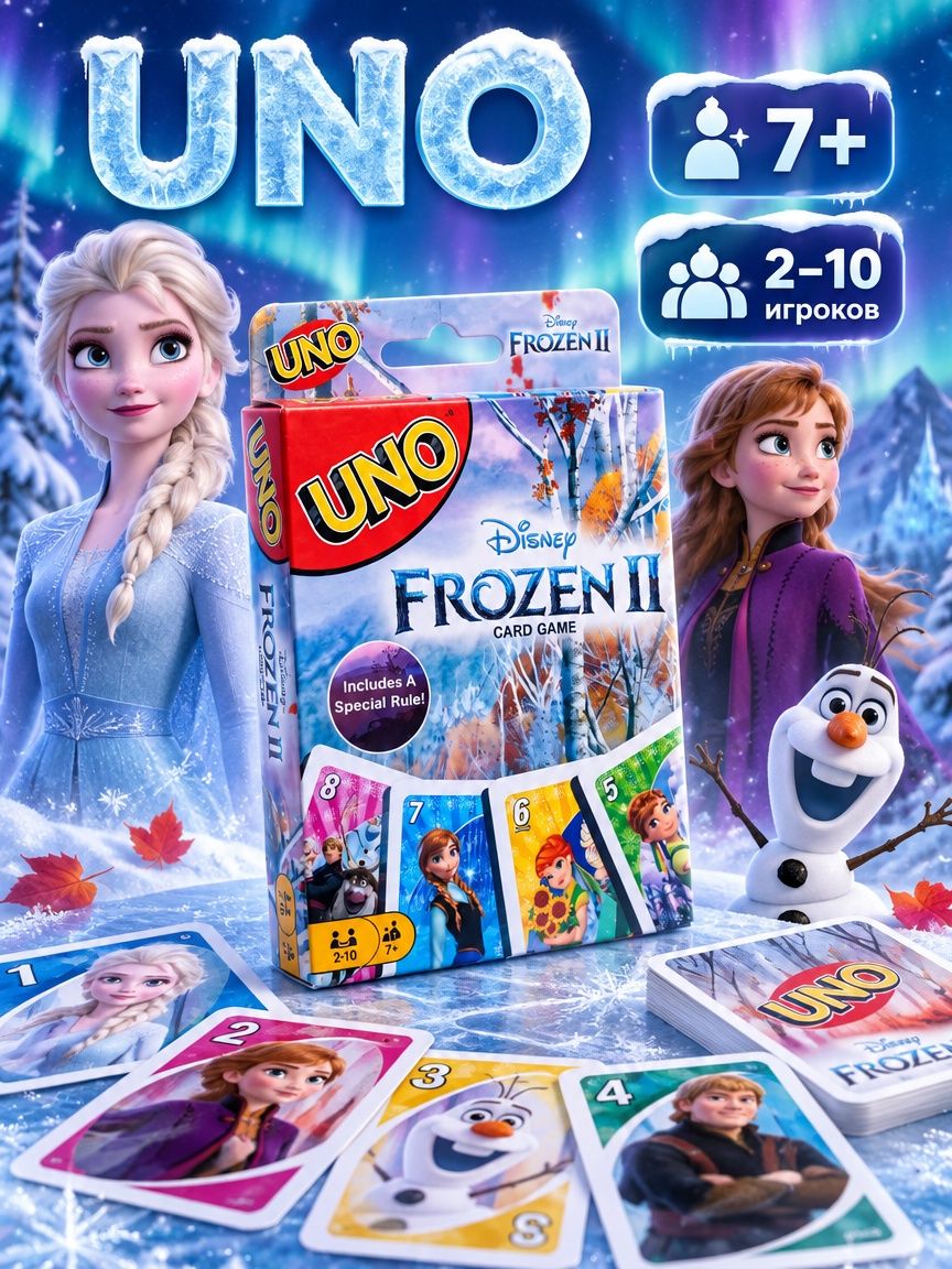 Настольная карточная игра UNO Frozen 2 (Холодное сердце 2)