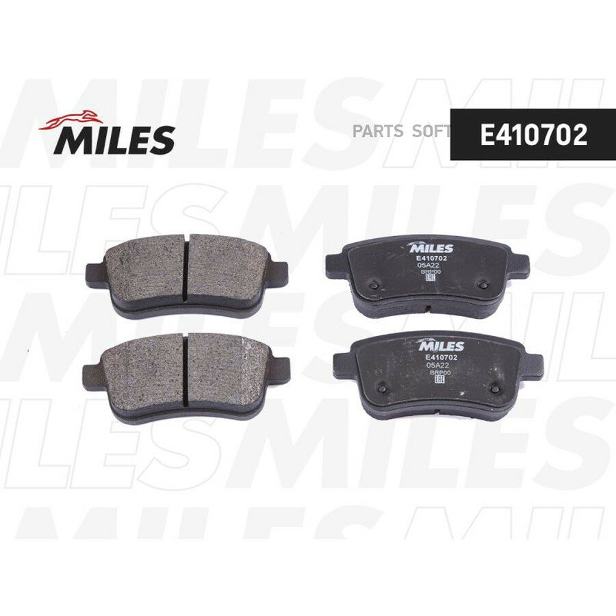 Колодки тормозные дисковые задние с элек. стоян. торм. MILES E410702 | цена за 1 шт