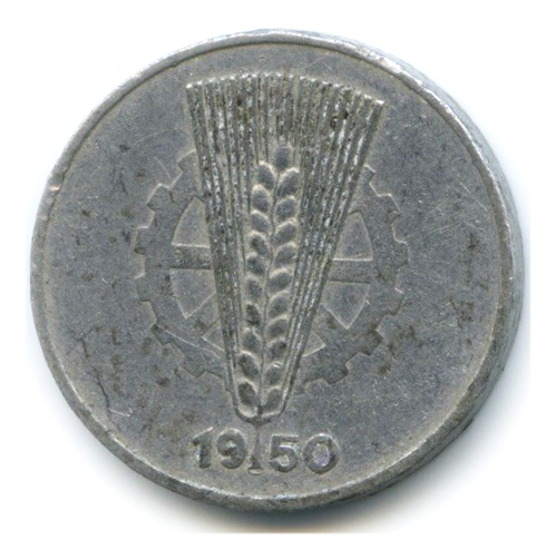 Монета 10 пфеннигов, Германия (ГДР) 1950 г