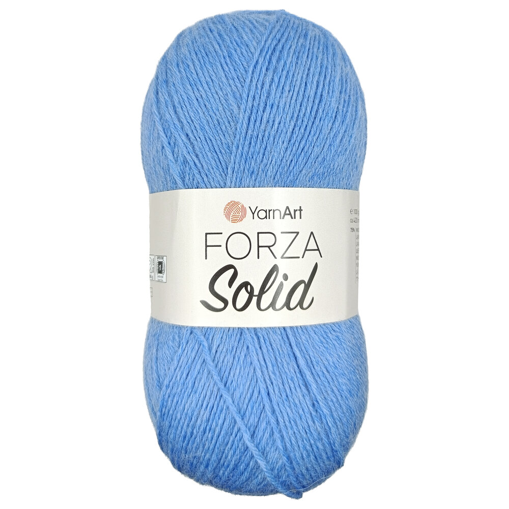 Пряжа для вязания YarnArt Forza Solid 4617 голубой 100 гр/420 м 75% шерсть, 25% полиамид