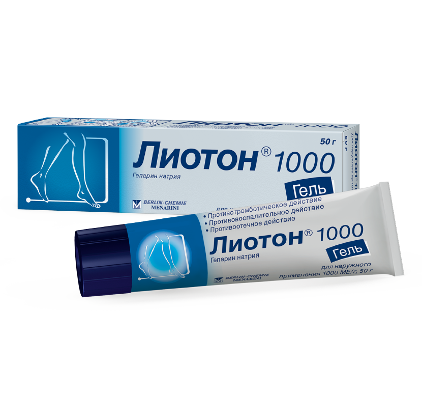 Лиотон 1000 гель для наружного применения 1000 ме/г 50 г 1 шт