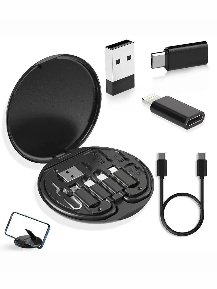 Кабель для мобильных устройств Apple Lightning/USB Type-C, 0.15 м, черный