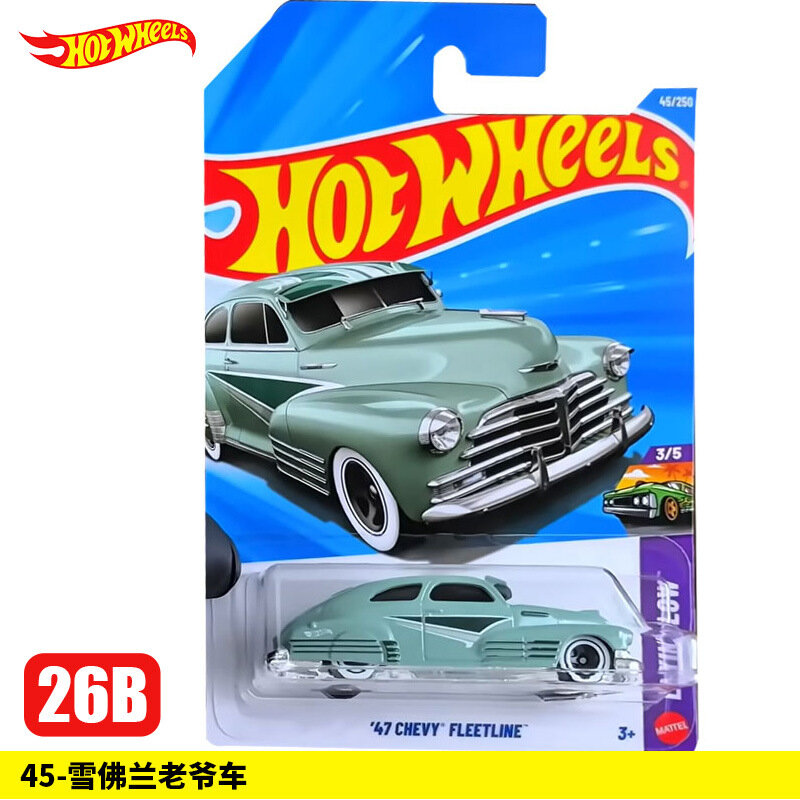 Модельный легковой автомобиль Hot Wheels, легковой автомобиль из сплава, масштаб 1:64, серия 26B, Chevrolet Vintage