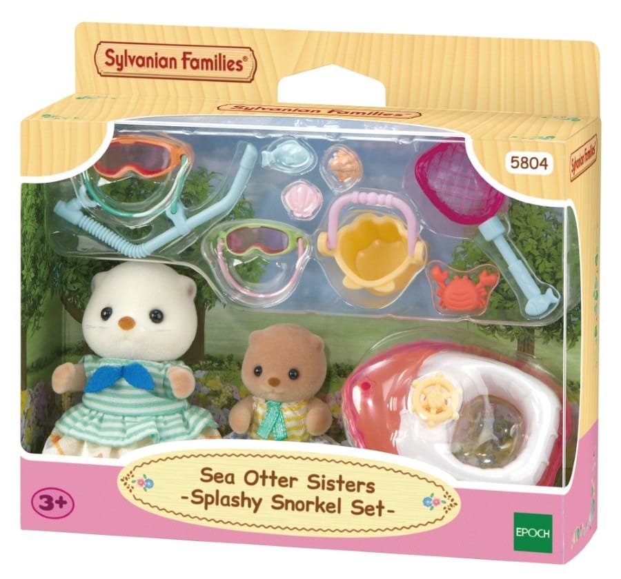 Фигурка Sylvanian Families Сёстры морских выдр на каникулах, набор с фигурками 5804, 2 фигурки