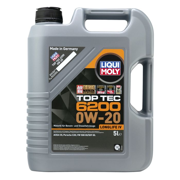 Синтетическое моторное масло Liqui Moly Top Tec 6200 0W-20, 5л