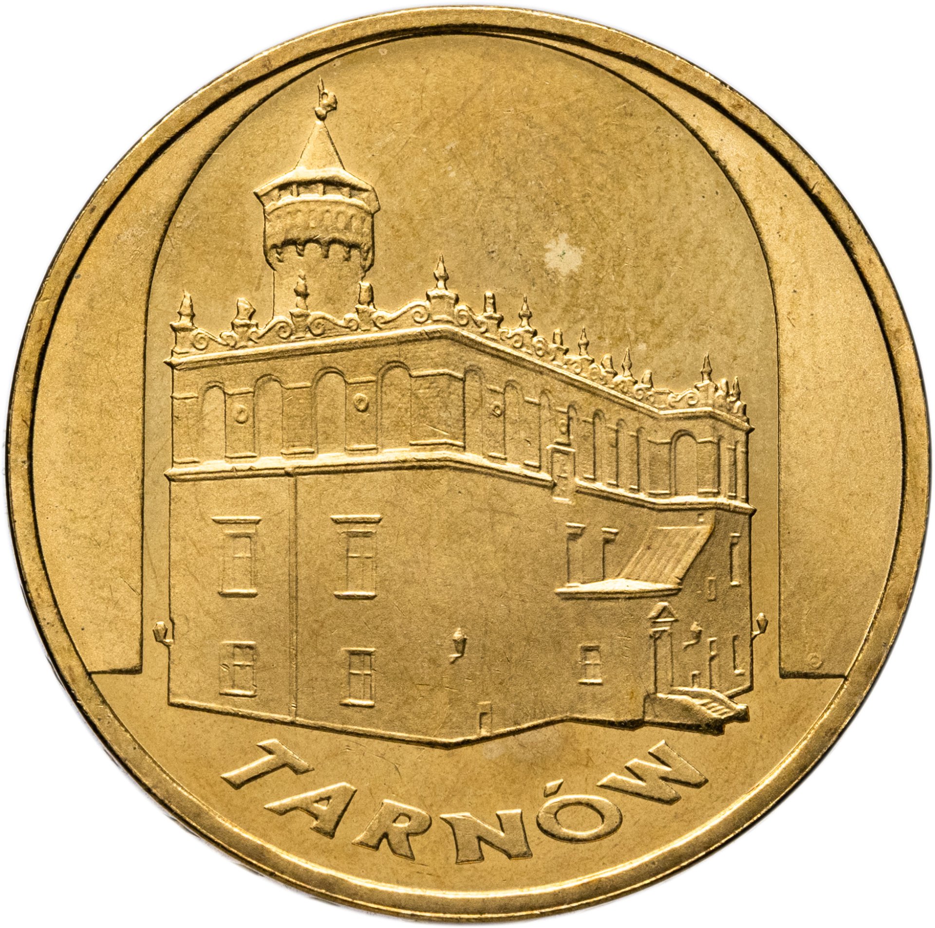 Польша 2 злотых 2007 "Тарнув", Латунь, в сохранности UNC