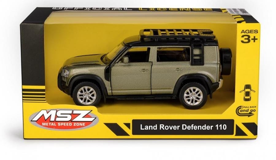 Игрушечная машинка Daffi MSZ Land Rover Defender 110, зеленый, 5 дюймов