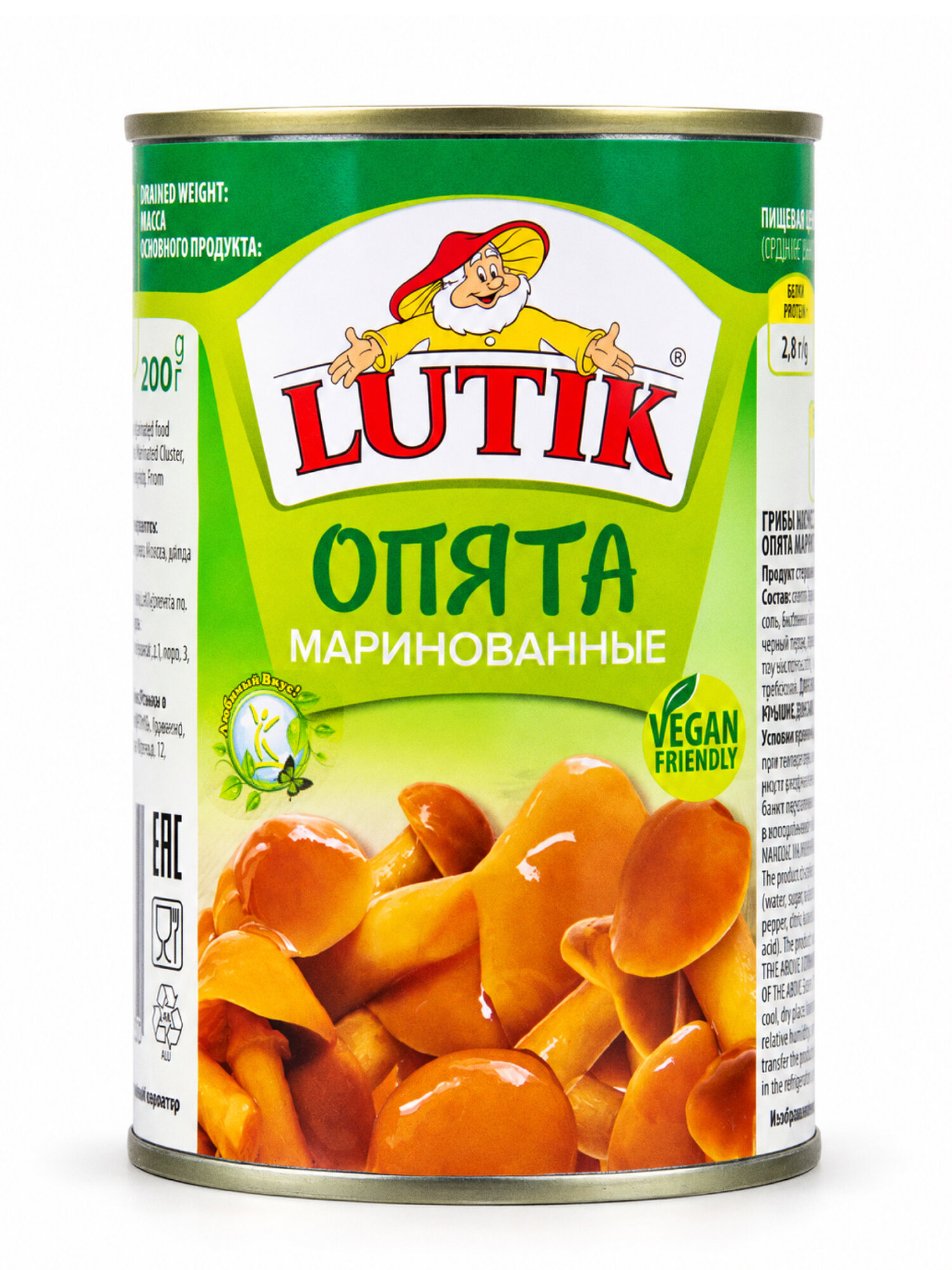 Грибы консервированные Lutik Опята маринованные, в маринаде, 425 мл