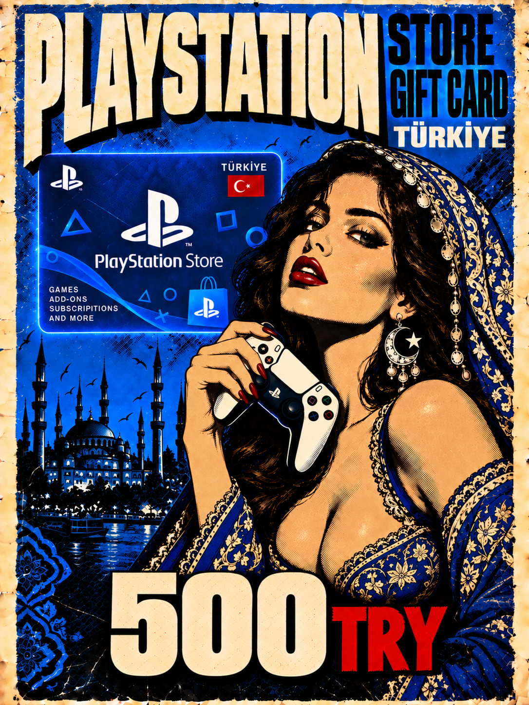 PlayStation Store Турция — подарочная карта 500 TRY/PlayStation Gift Card Turkey