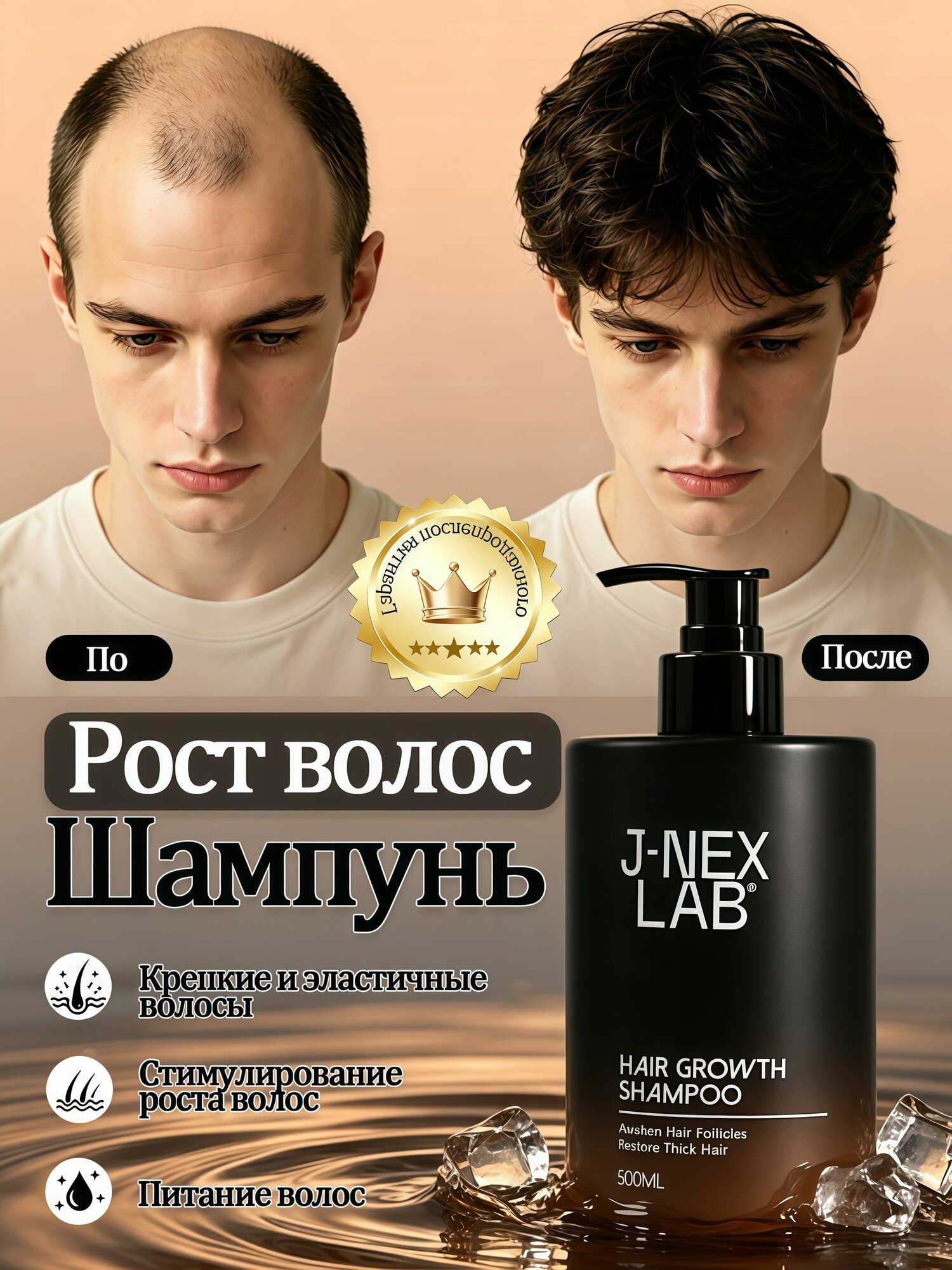 Мужской шампунь от выпадения для роста и густоты волос