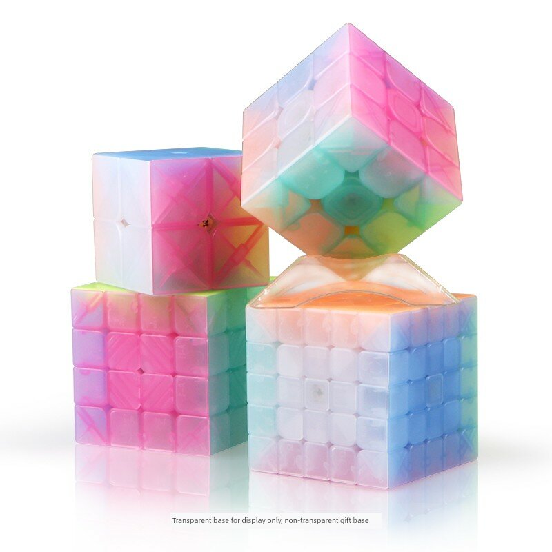 Jelly Color набор 2x3x4x5 кубов головоломка для продвинутых куберов с плавным механизмом 95 символов
