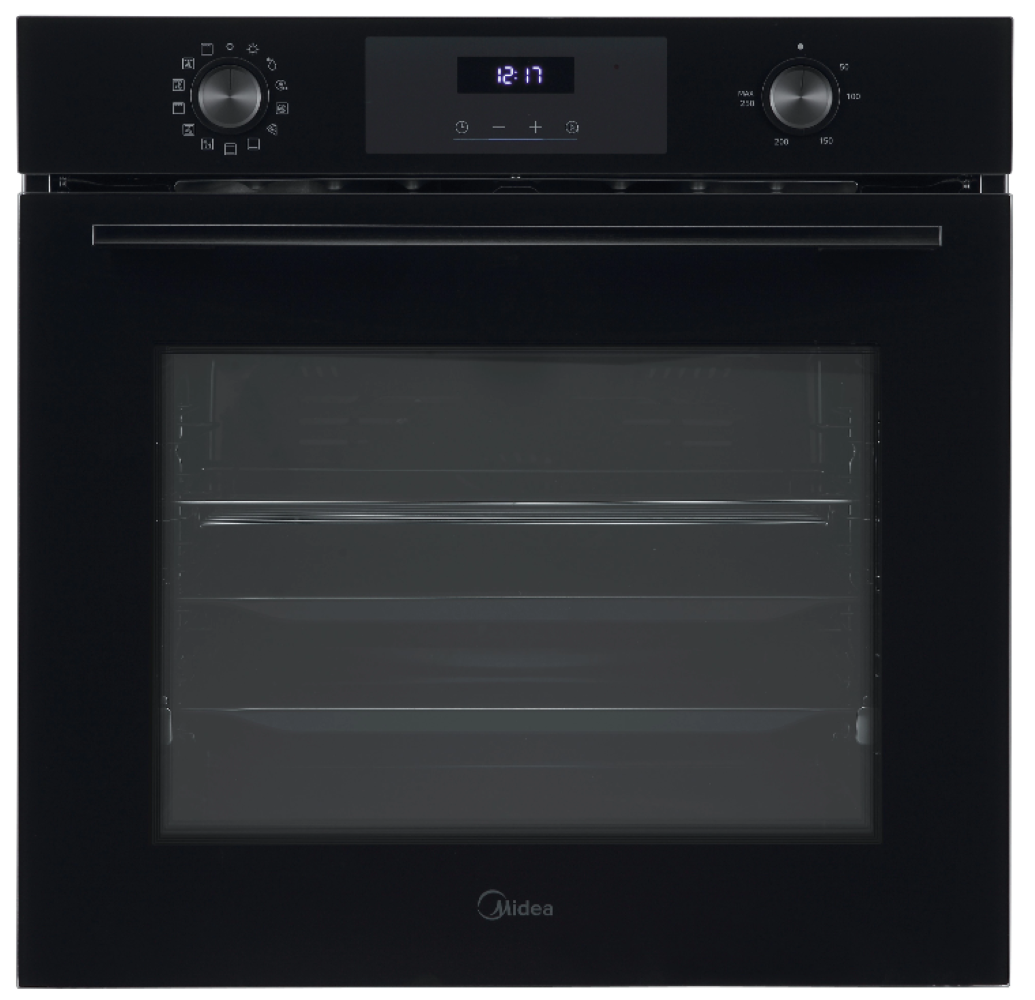 Электрический духовой шкаф Midea MO713103GB черный , Конвекция, Гриль, 72 л