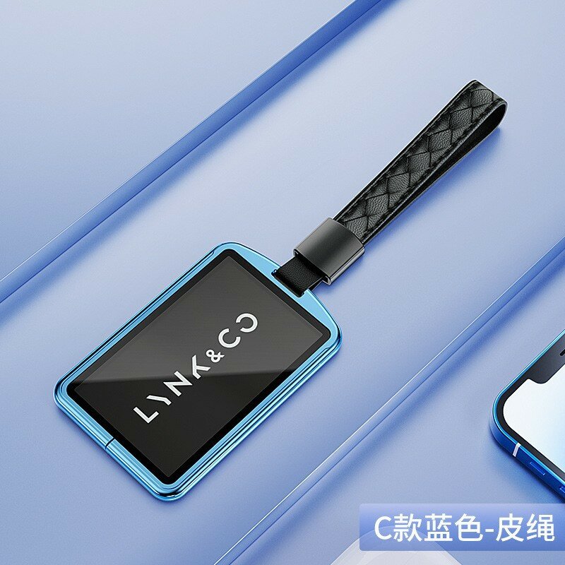 Синий браслет карточная ключевая подставка для Lynk & Co 09 2024 NFC защитный чехол