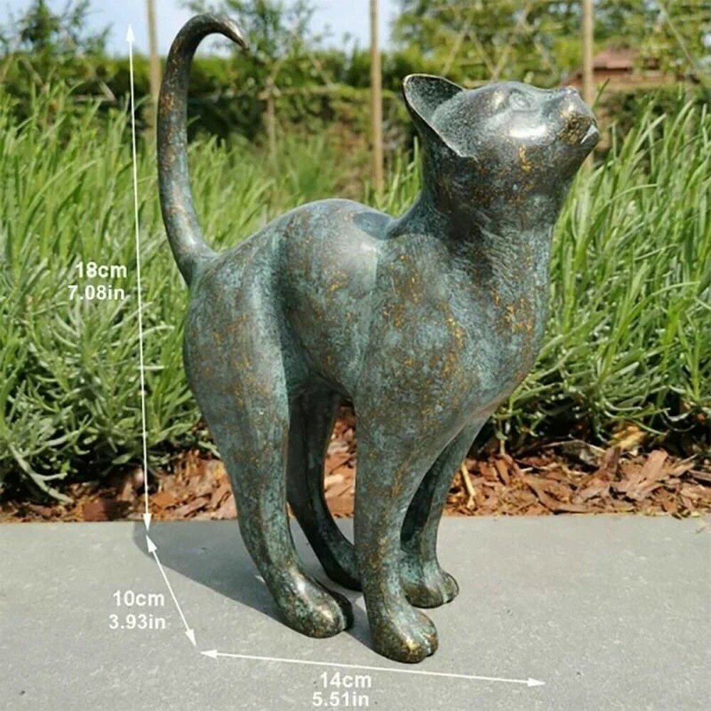 Садовая скульптура Котёнок, фигурка для дачи, декоративная, для сада и двора