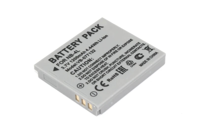 Аккумуляторная батарея для фотоаппарата Canon Digital IXUS (NB-4L) 3.7V 1200mAh Li-ion