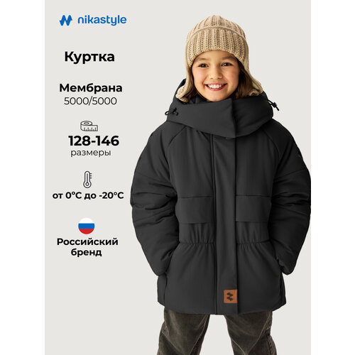 фото Куртка nikastyle, размер 140-68, черный