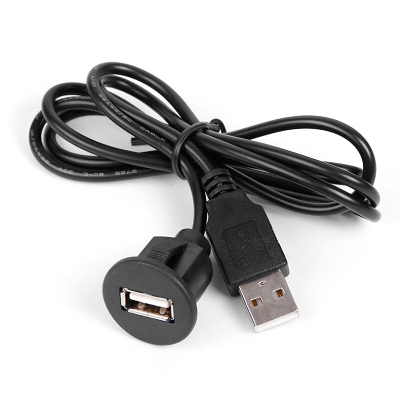2m USB 2.0 Male To Female Socket Extension Panel Cable