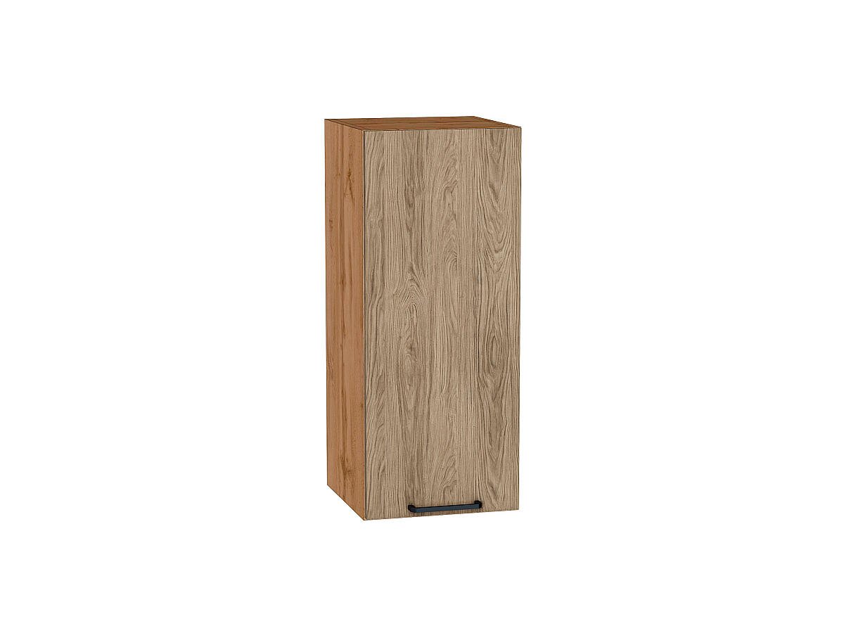Шкаф верхний с 1-ой дверцей Флэт, цвет фасада Natural Casella Oak 2S, цвет каркаса Дуб Вотан, 716*300*318 (В*Ш*Г) мм