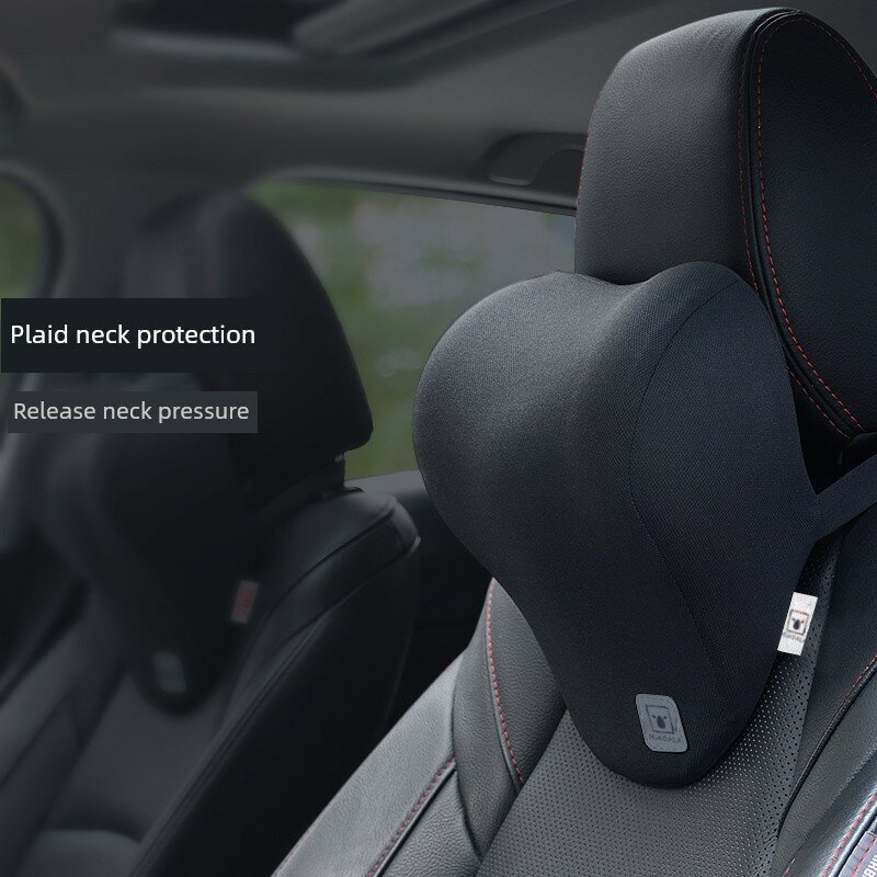 Высококачественная 3D эргономичная подушка для шеи в автомобиле, черная