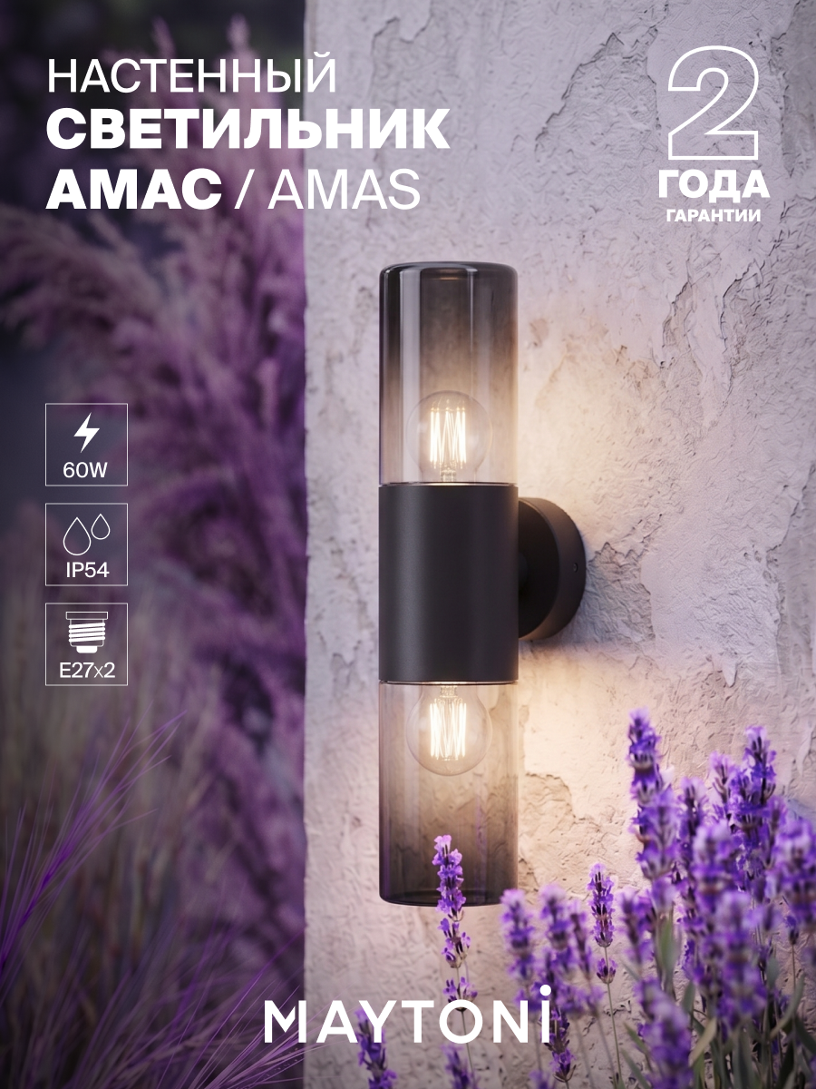 Настенный светильник Бра Maytoni Amas E27, IP54, 60W O432WL-02GF