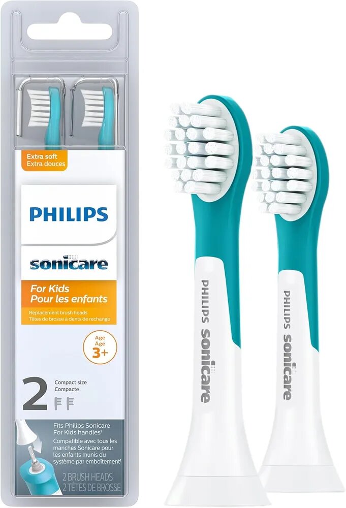 Комплект из 2 сменных насадок для перезаряжаемой зубной щетки Philips Sonicare - HX6032/90